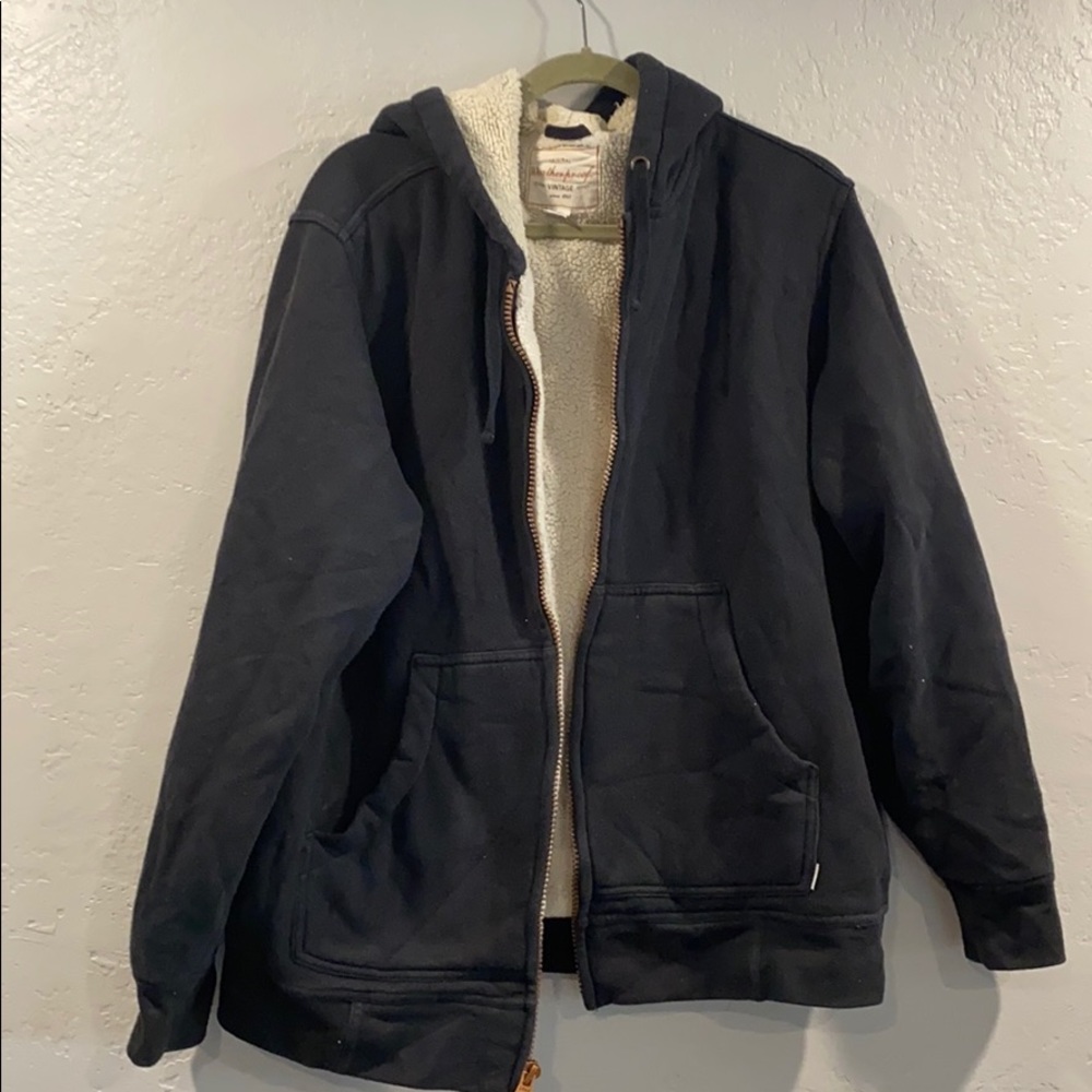 Vintage weatherproof sweater with hoodie size L